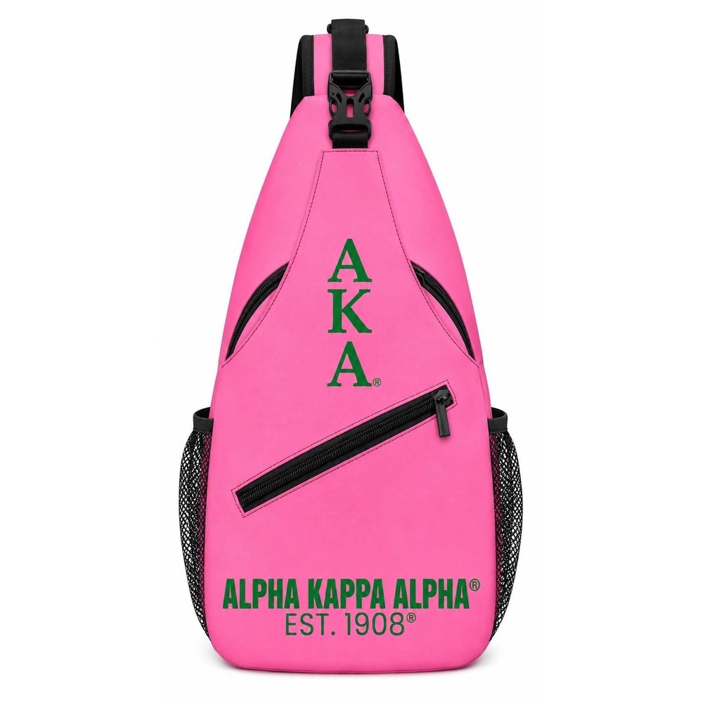 Alpha Kappa Alpha Sling Bag AKA Pink Crossbody Sorority Bag